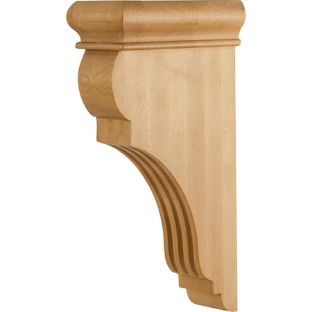 Hardware Resources 3" Wx6-1/2"Dx12"H Alder Fluted Corbel CORJ-ALD